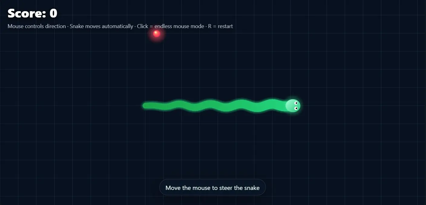 Snake 2026 – modern vibe coded Snake browser game